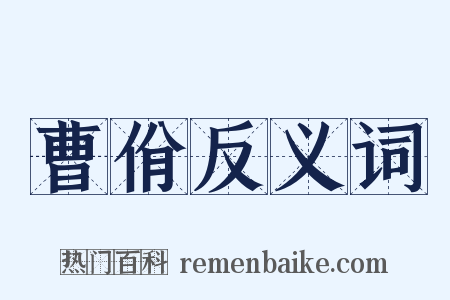 曹佾反义词是什么意思的图片